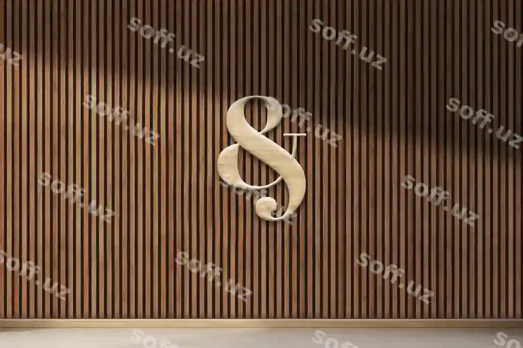 Xin qoplaychi logotip namunasi | Embossed logo mockup wood