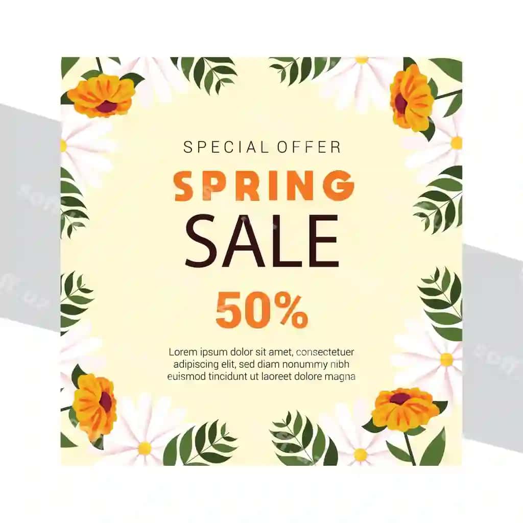 Yangi bahor ijtimoiy tarmoqlar uchun banner shabloni | New spring social media banner template