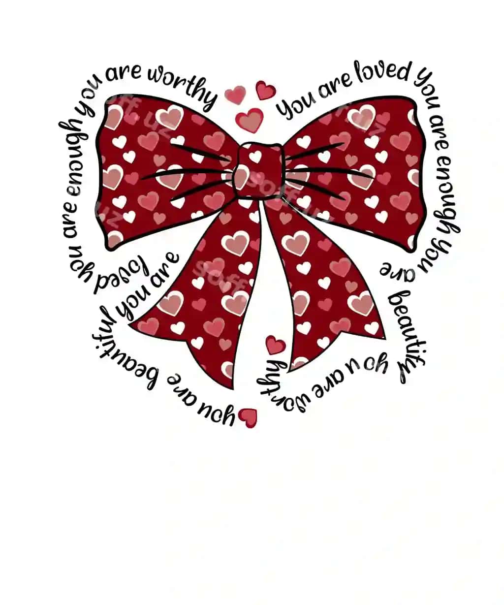 Sevishganlar kuni futbolka dizayni sevgi yaltiroq valentin koket kamon | Valentines day tshirt design love glitter valentine coquette bow