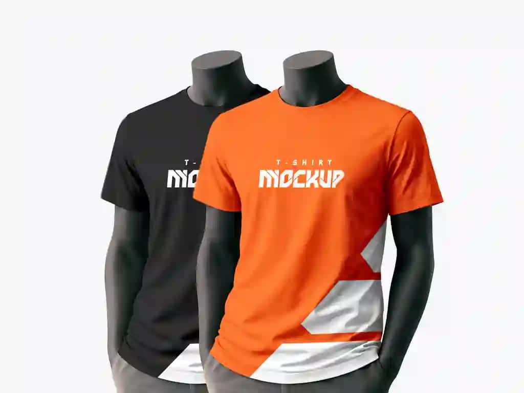 Haqiqiy futbolka maketi shablonlari manekenlari kiyim brendi | Realistic t shirt mockup template mannequins apparel branding