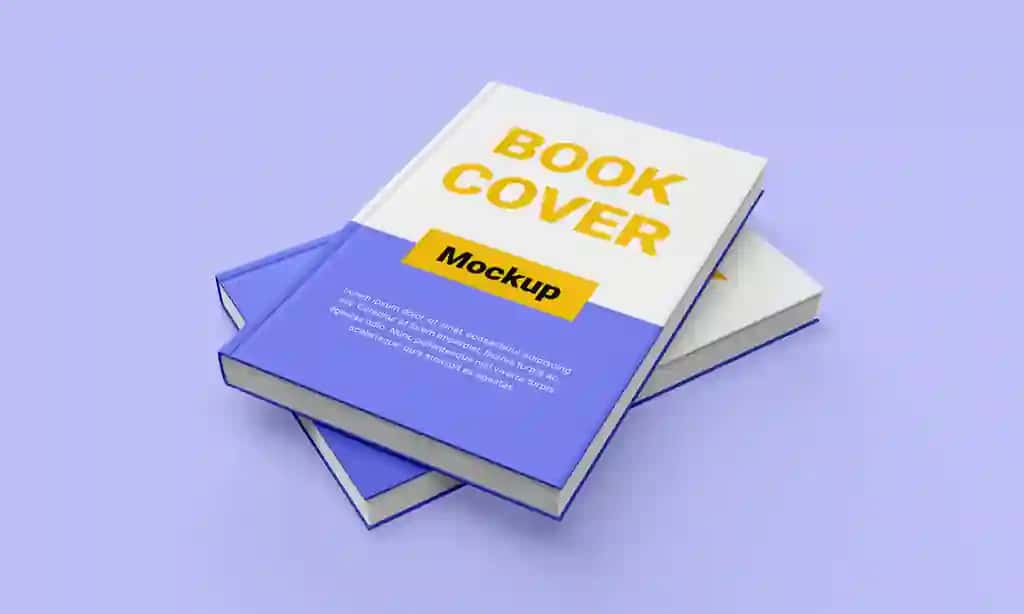 Haqiqiy qattiq muqovali kitob maketi | Realistic hard cover book mockup
