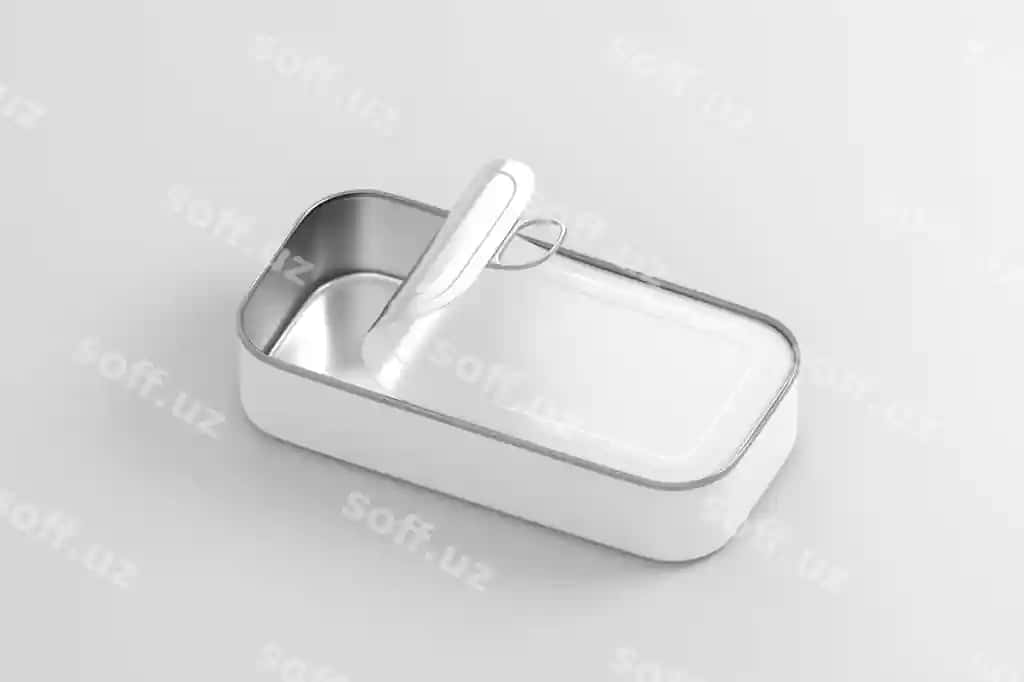 Boshqotirma namuna dizayn mahsulotlari | Tin container mock up design products