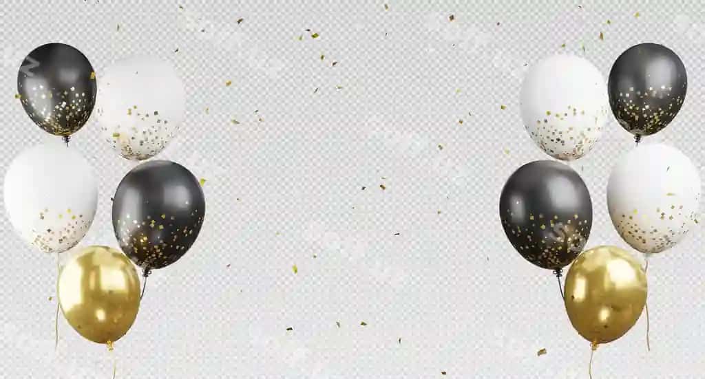 3d render o'tpash shamollatlar konfettilar bilan uchish | 3d render golden balloons flying with confetti