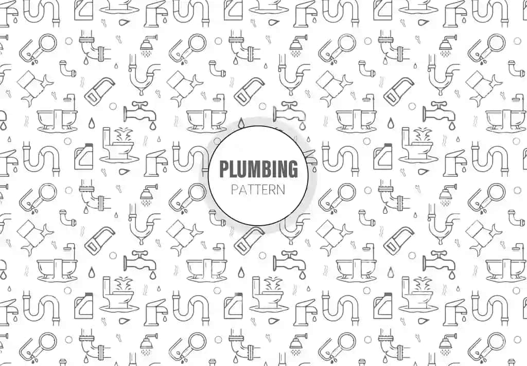 Uzilmas naqsh turli xil tutqaq jihozlari, masalan, nazmalar va krany | Seamless pattern with various plumbing hardware such as pipes faucets