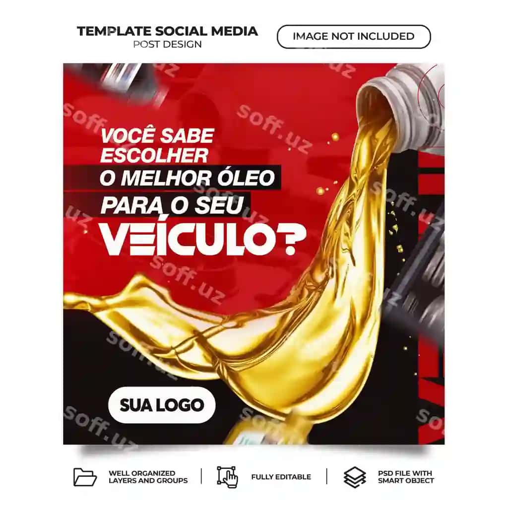 Ijtimoiy media avtomobil autocenter ta'mirlash psd feed brazilian portugal | Social media car autocenter repair psd feed brazilian portuguese