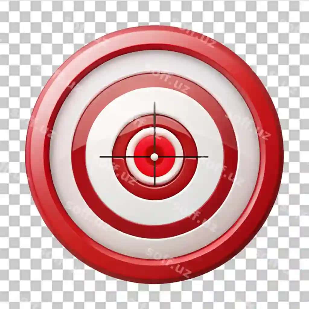 Ko'rish maqsadi fokus belgisi ajratilgan shaffof fon | Vision target focus icon isolated transparent background