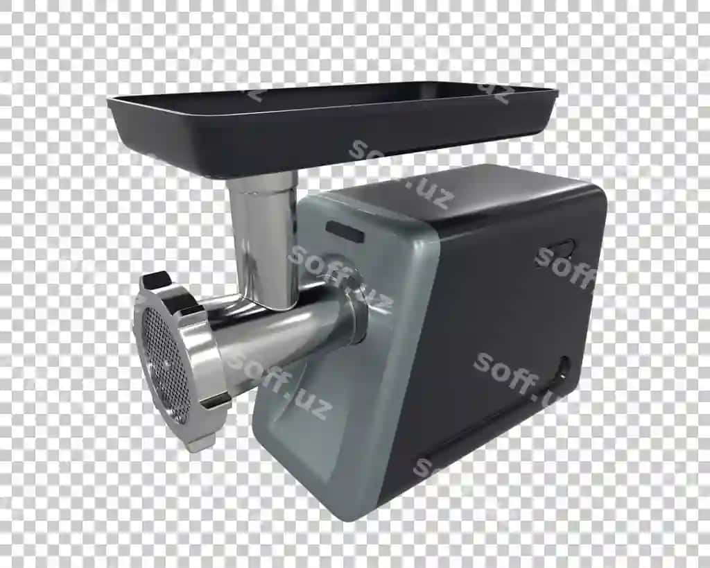 Gosht granatiry ajraltirilgan oq fonda 3D render illustratsiyasi | Meat grinder isolated white background 3d rendering illustration
