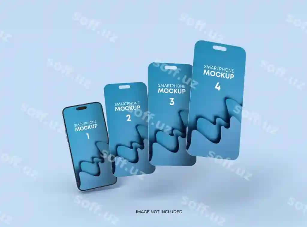 Phone 14 pro maketi ba'zi ajratilgan ekranlar suzuvchi ui ux ilovasi kontseptsiyasi | Phone 14 pro mockup some separated screens floating ui ux app concept