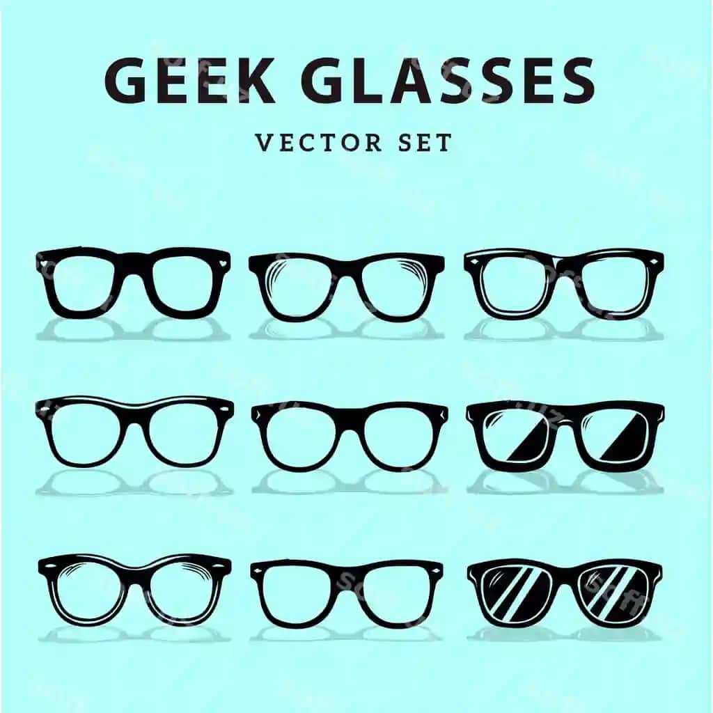 Bepul vektorli geek ko'zoynaklari to'plami | Free vector geek glasses collection
