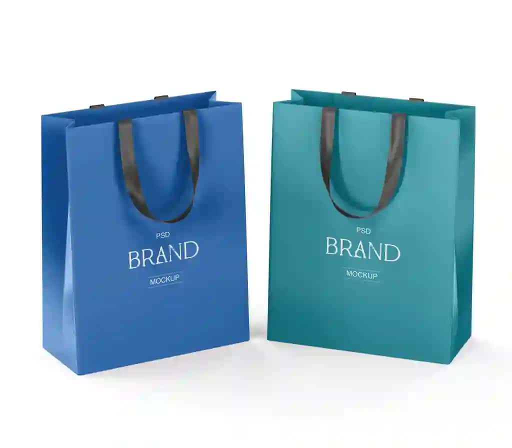 Xarid qilish sumkalarining maket dizayni | Shopping bags mockup design