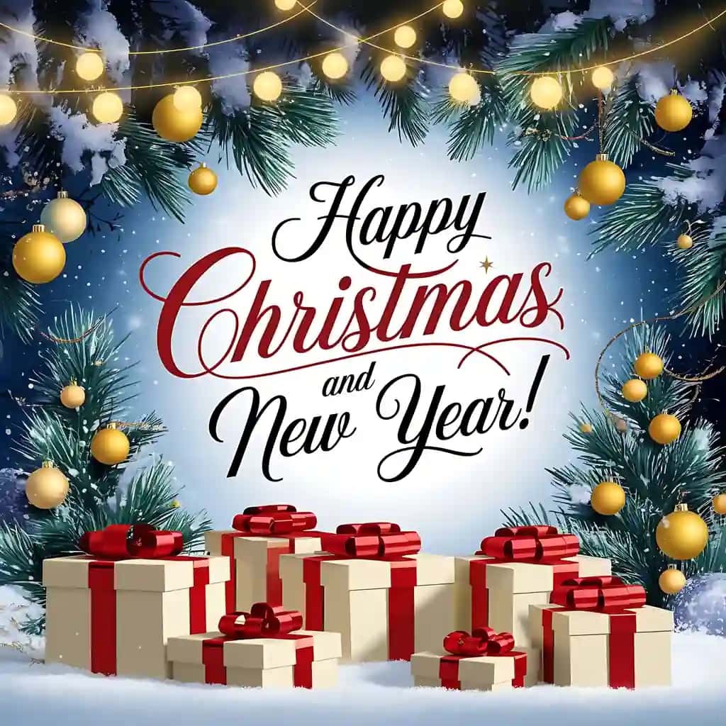 Rojdestvo muborak yangi yil fon shabloni | Merry christmas happy new year background template