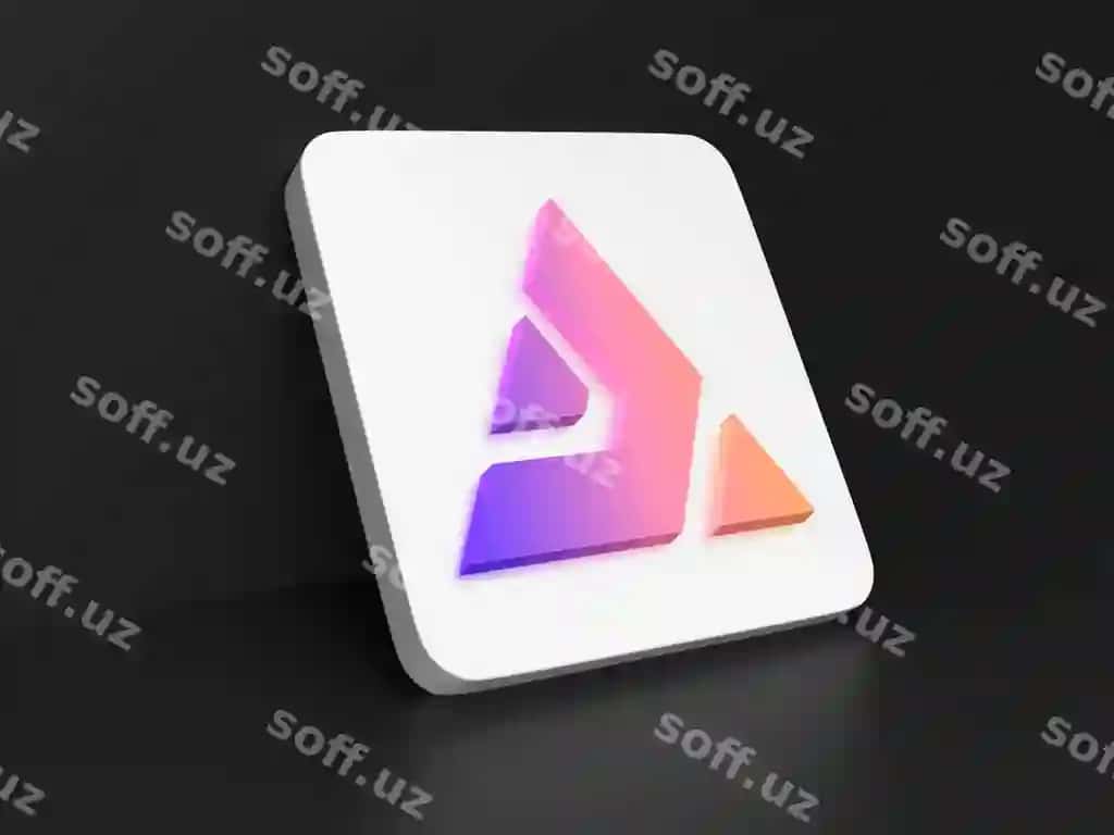 Perspektiva 3D logotip ikon ilova namunasi | Perspective 3d logo icon app mockup