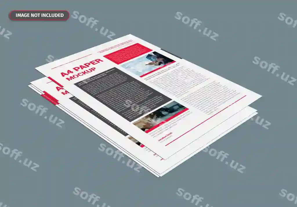 Minimal a4 varaqi mockup dizayni | Minimal a4 page mockup design