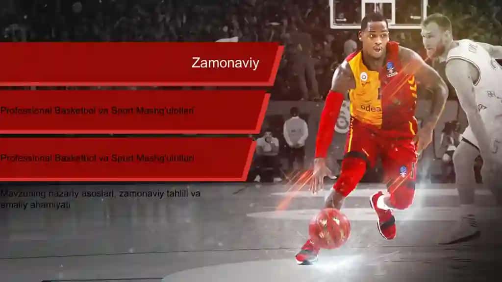 Professional Basketbol va Sport Mashg'ulotlari Taqdimoti (48 Slayd)