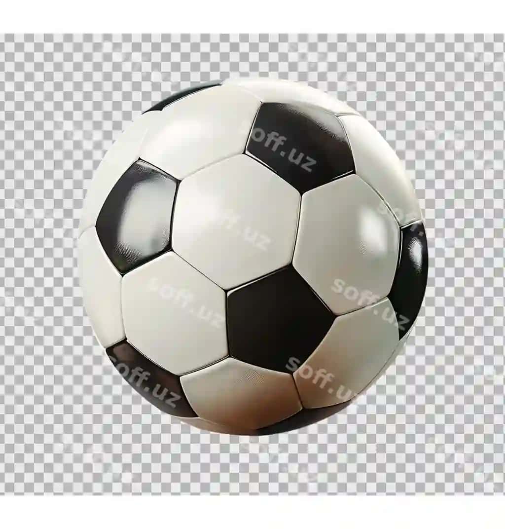 Futbol to'pi izolyatsiya qilingan shaffof fon | Soccer ball isolated transparent background