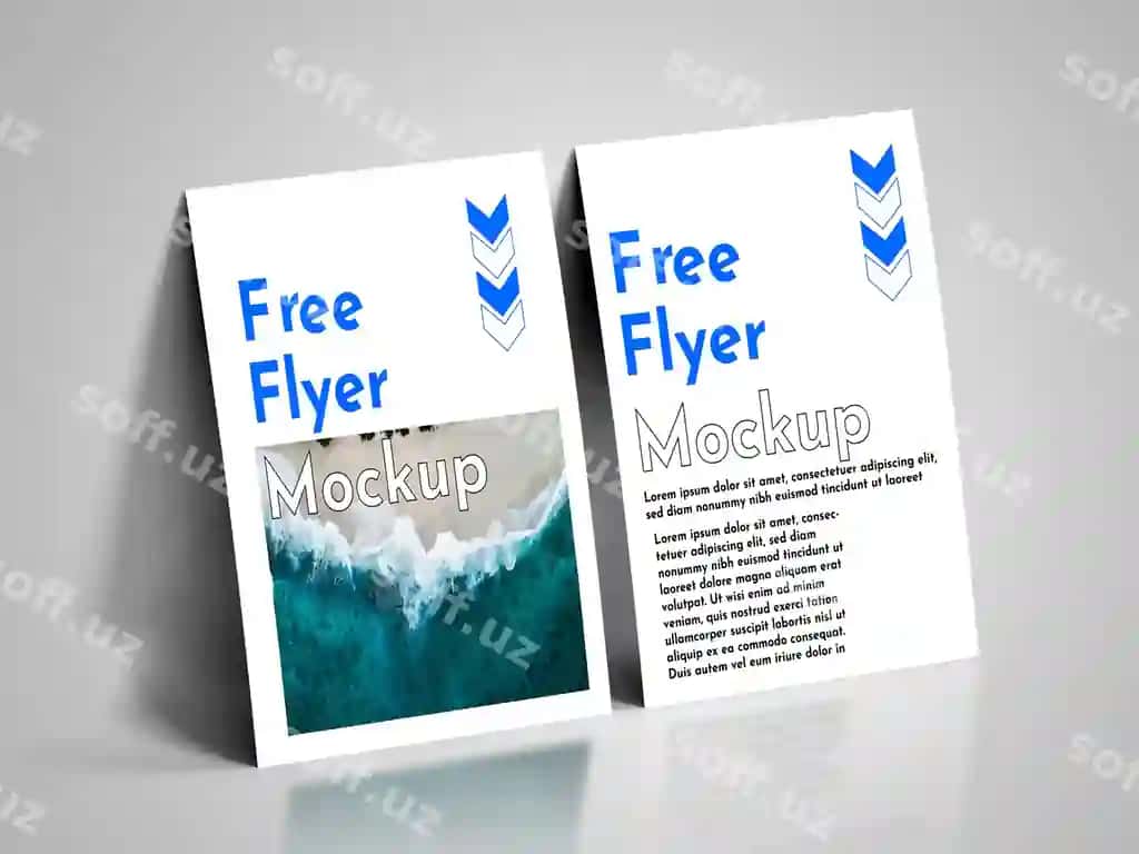 Bepul flyer namunasi | Free flyer mockup 2