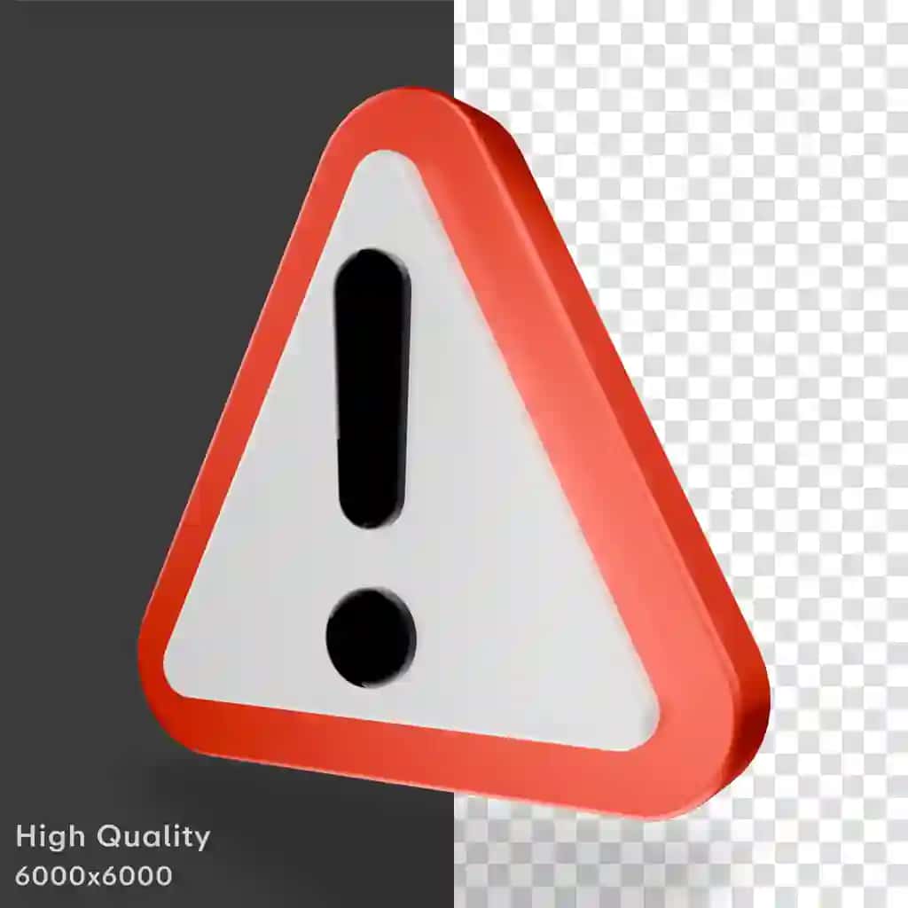 Undov belgisi 3d png shaffof tasvir | Exclamation mark 3d png transparent image
