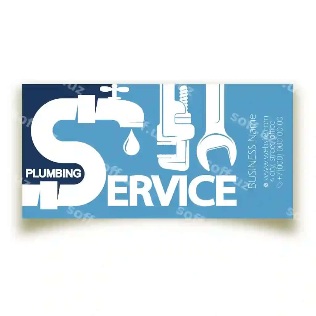 Xizmat tutqichlik tutqichlik tizimlari bizznes karta kontseptsiyasi | Service plumbing plumbing systems business card concept