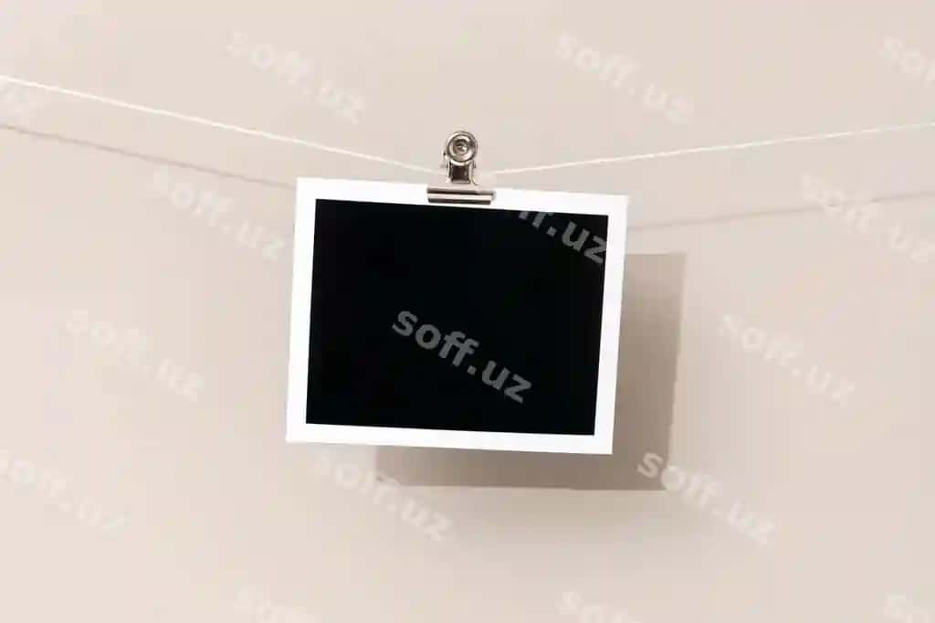 Bo'sh vintage instant foto ramkasi asman shabloni | Blank vintage instant photo frame hanging rope template
