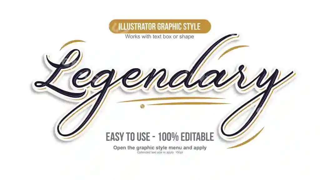 Elegant qora oltin calligraphy matn effekti | Elegant black gold calligraphy text effect