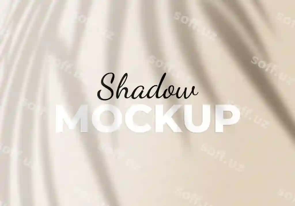 Soya qoplamasi psd maket | Shadow overlay mockup psd