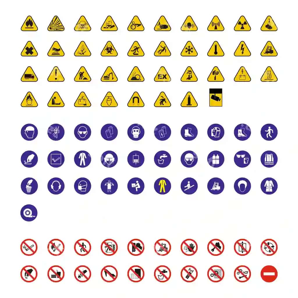 Jamlanma ish joyi oldini olish belgilar | Collection workplace prevention signs 2