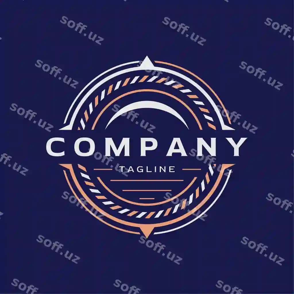 Ko'k oq logotip kompaniya kompaniya | Blue white logo company company