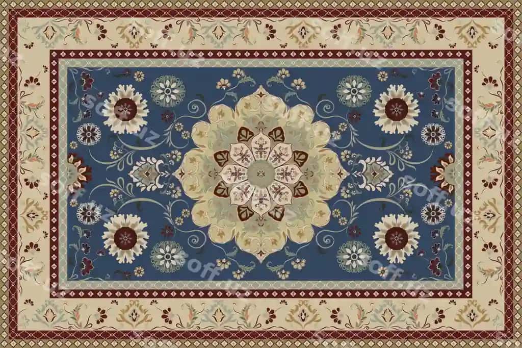 Naqshinkor gulli gilam dizayni | Elegant floral rug design