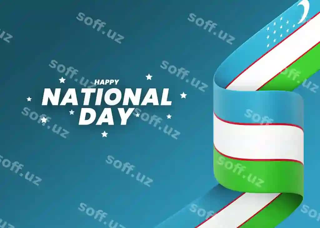 O'zbekiston bayroq dizayni milliy mustaqillik kuni banner tahrilash mumkin | Uzbekistan flag design national independence day banner editable