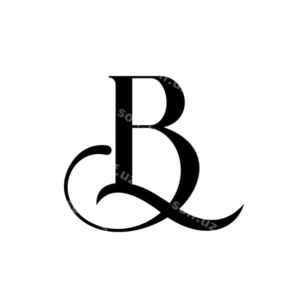 Boshlang'ich hashamat LB BL logotip dizayn shabloni vektor | Initial luxury lb bl logo design template design vector 2