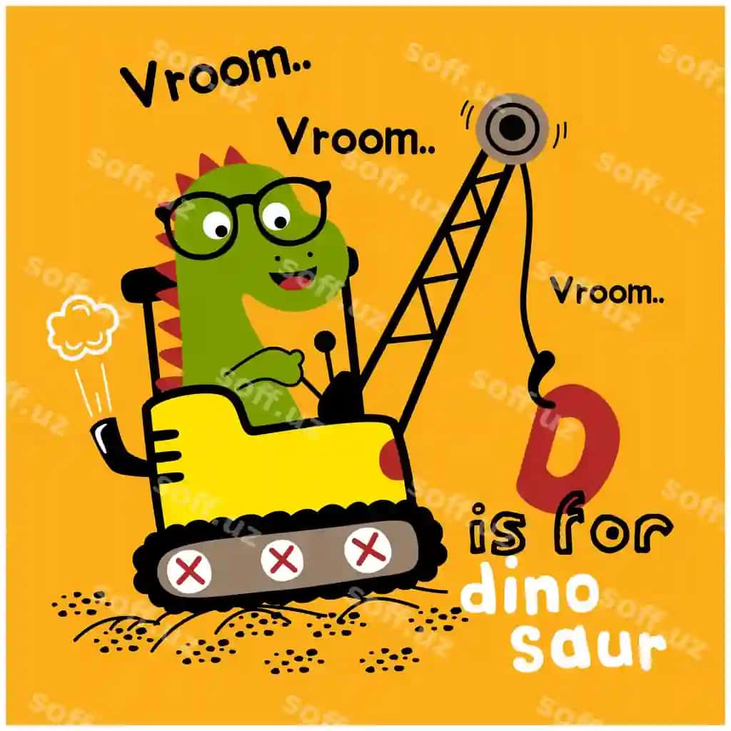 Dinosav qush gulbishik hayvon multfil'm | Dinosaur crane funny animal cartoon