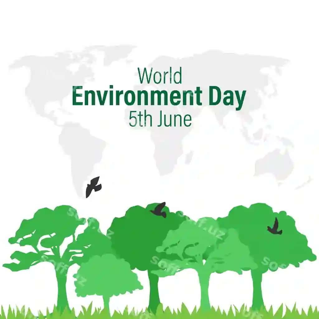 Vektor illustratsiyasi dunyo atrof-muhit kun banneri | Vector illustration world environment day banner