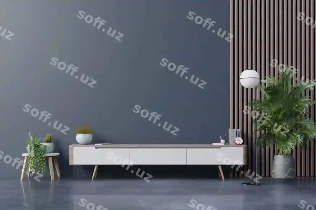 Kabint televizorli bo'sh ichki xona | Cabinet tv empty interior room