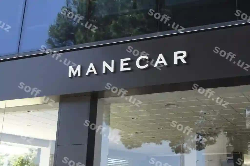 3d oq logo namuna fassad belgi | 3d white logo mockup facade sign