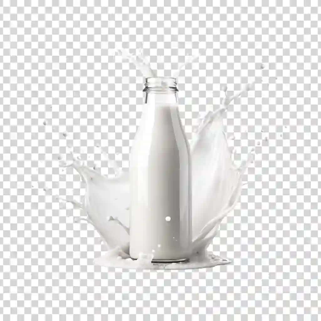 Oq fonli shisha shisha sut | Glass bottle milk with white background