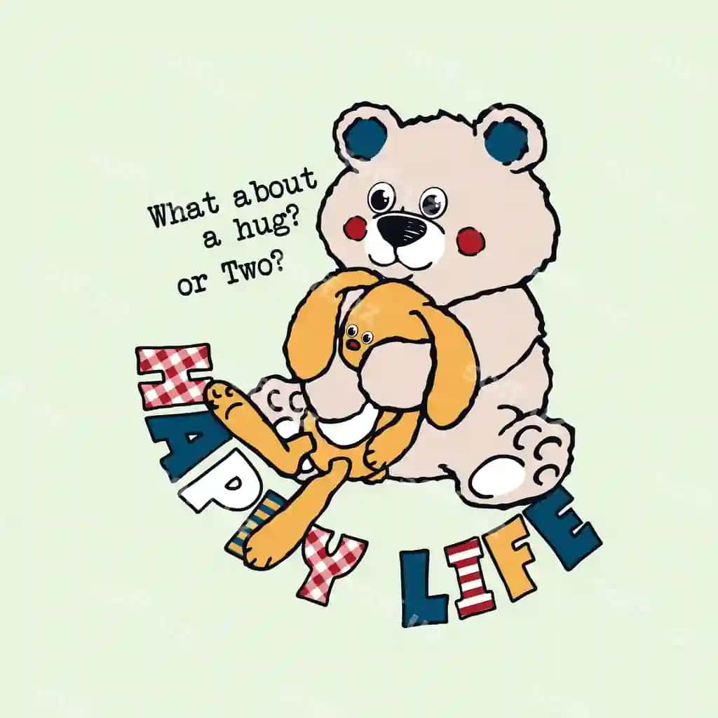 Chiroyli puxata ayiq qo'l alqalash karyakatur ikonka illustratsiyasi | Cute teddy bear waving hand cartoon icon illustration