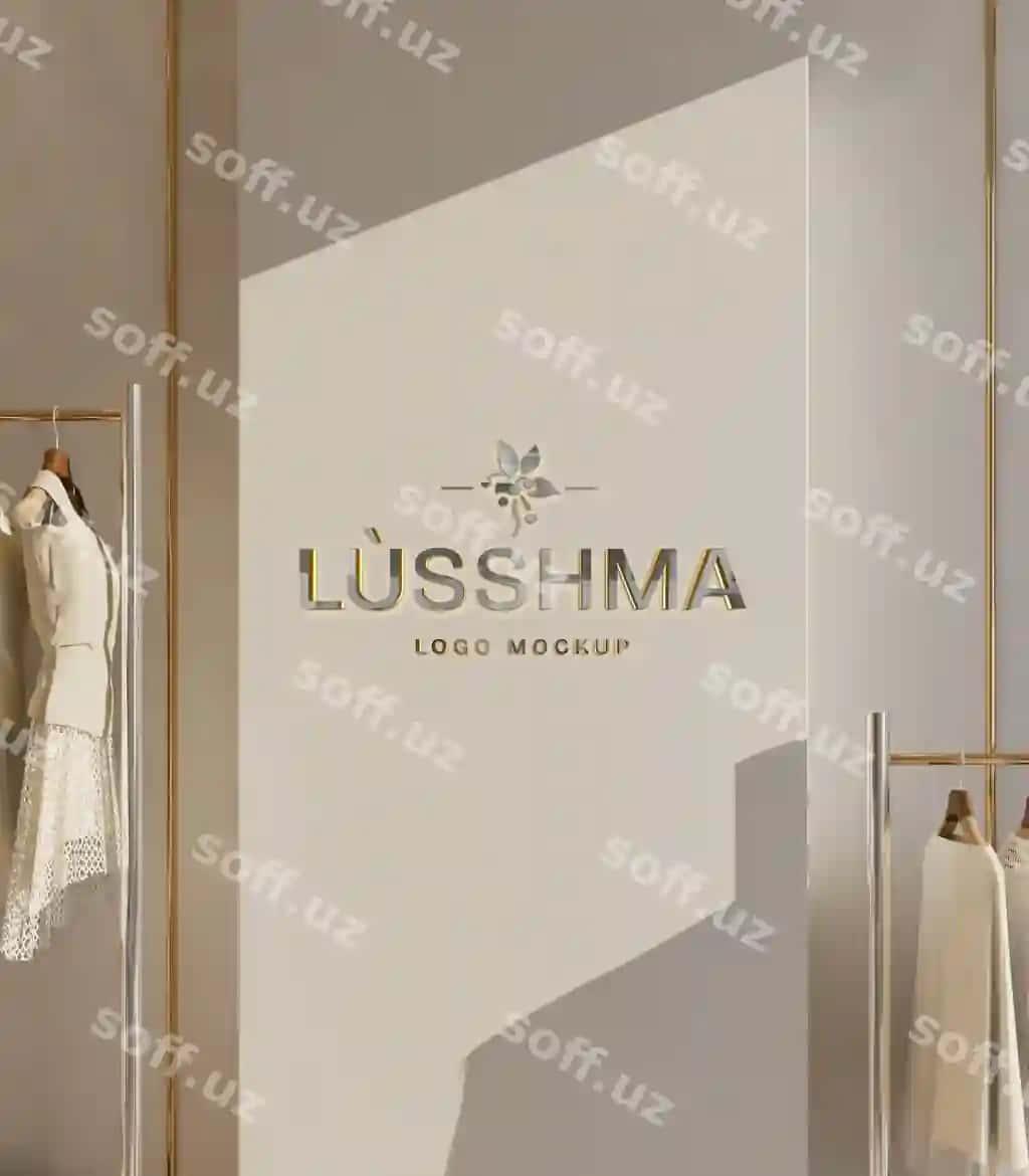 Mezonlar logo namunasi | Signage logo mockup