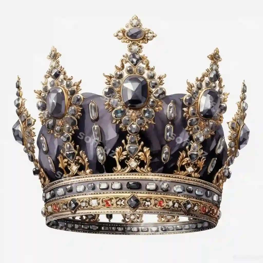 Yaqin rasm shoh ko'plab hosil bilan, AI tomonidan yaratilgan | Close up crown with lot jewels it generative ai