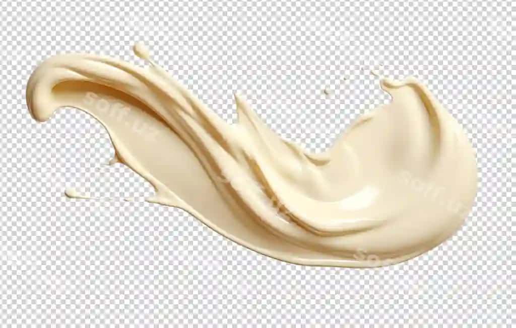 Shaffof oq shokoladli to'lqinsimon soch turmagi | White chocolate wave splash cutout transparent