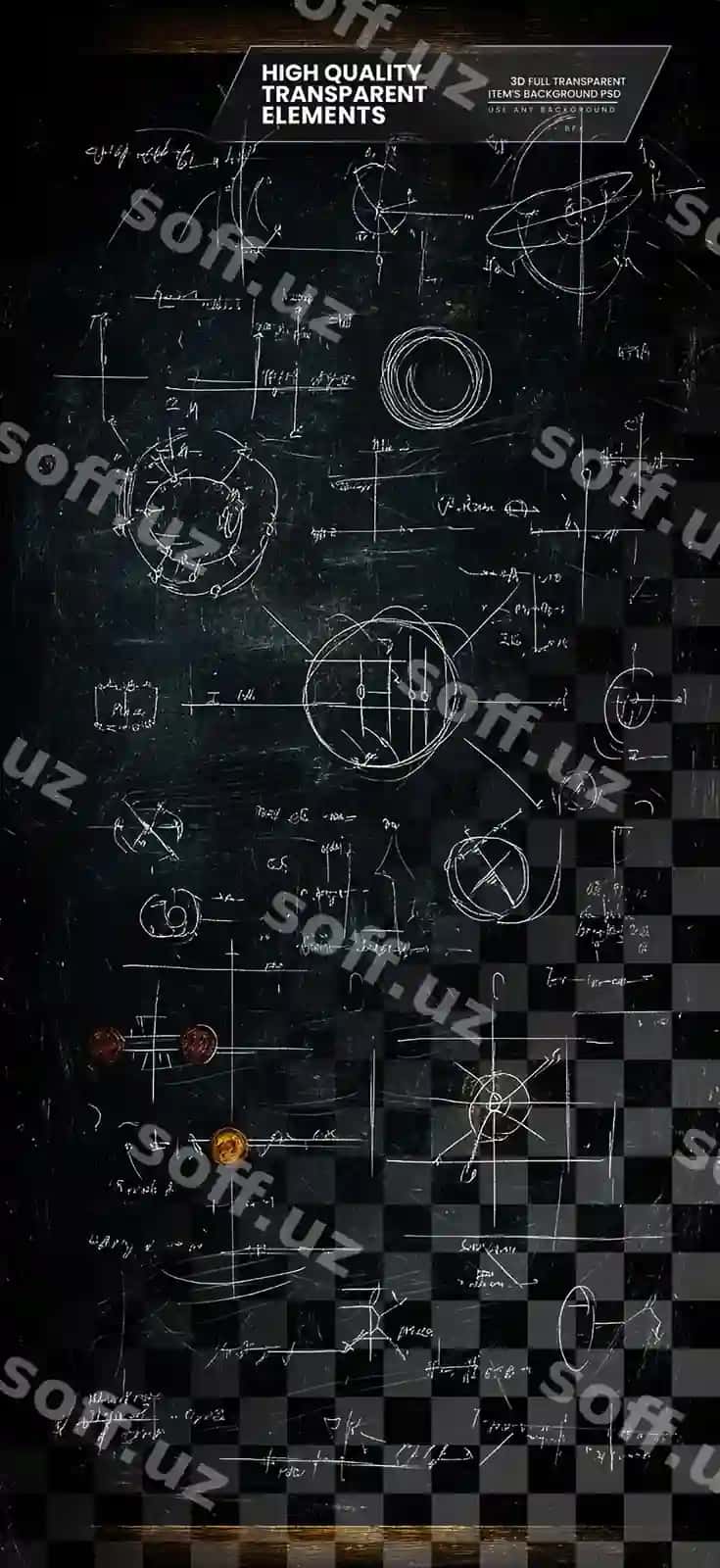 Matematika so'zi yozilgan qora doska | Blackboard with words math math written it