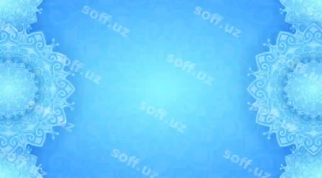 Ko'k mandala orqa fon shaffof bez | Blue mandala background transparent ornament