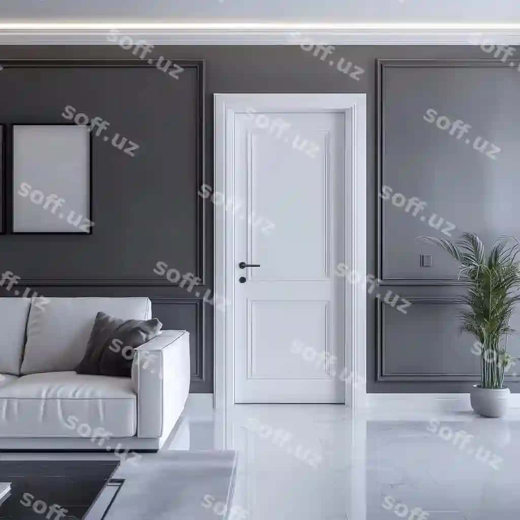 Oq eshikli oq eshikli yashash xonasi | Living room with white door white door