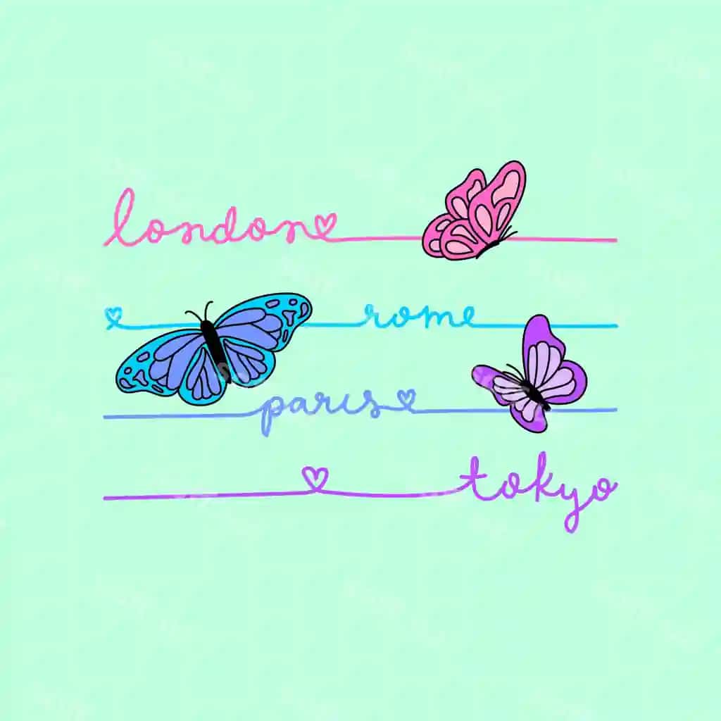 Motr shaharlar bilan | Butterflies with cities