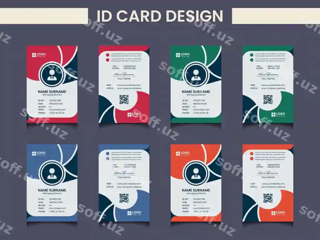Ijodkor zamonaviy ID-karta dizayn shabloni | Creative modern id card design template