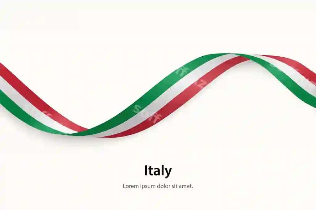 Italiya bayrog'i silkituvchi lenta | Italy flag waving ribbon