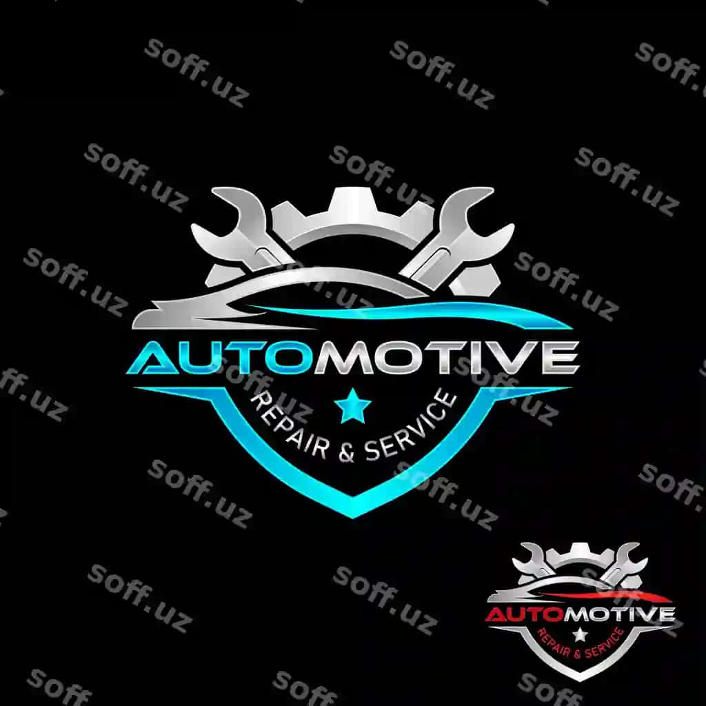 Avtomobil ta'mir mashina xizmati logotipi nishon gerb shablon mukammal logotip | Auto repair car service logo badge emblem template perfect logo