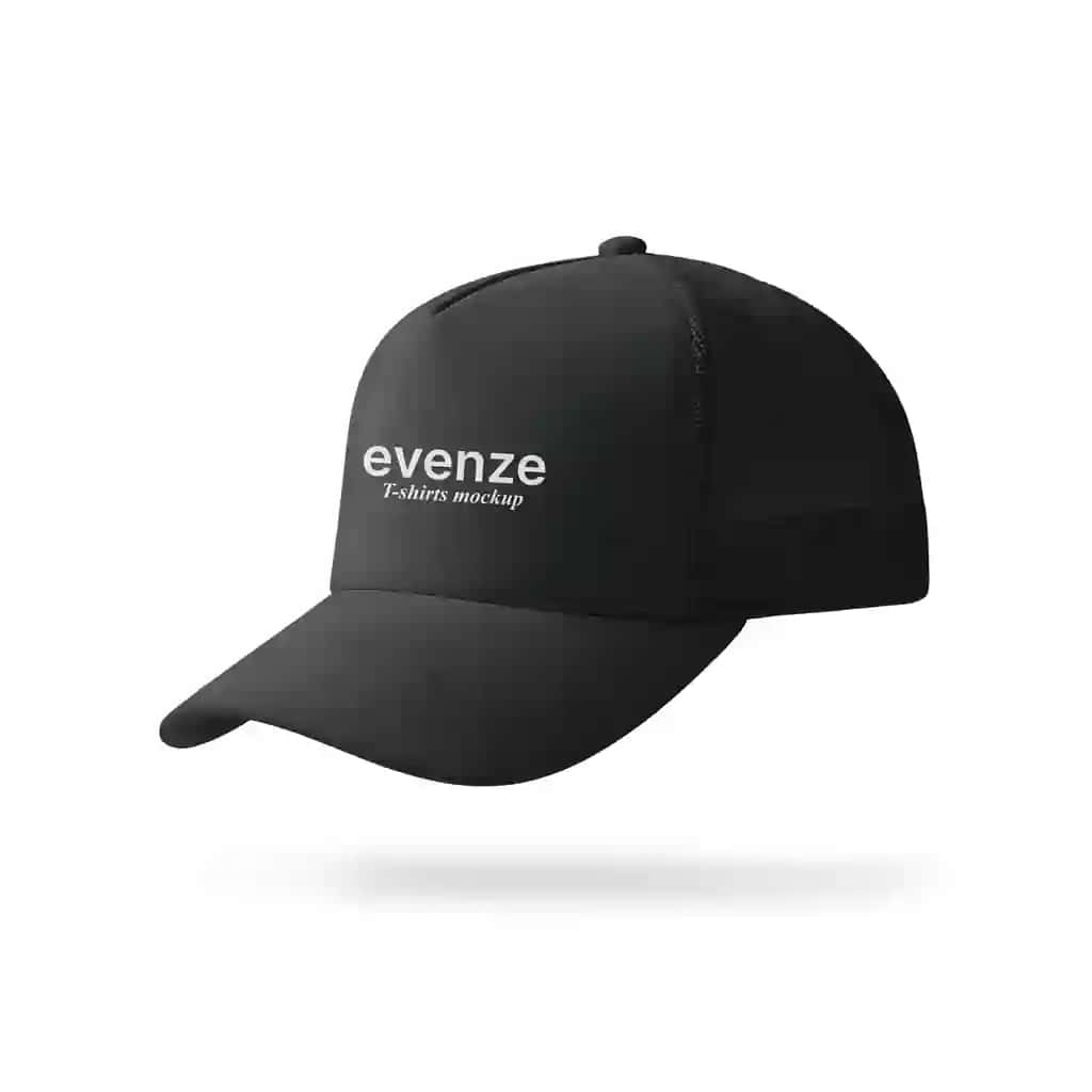 Qora yuk mashinasining qalpoq maketi | Black trucker cap mockup