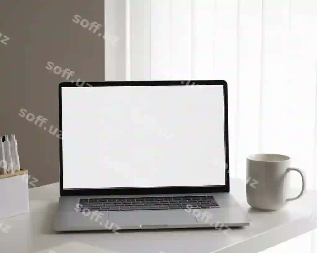 Video konferentsiya noutbuk maketi | Video conference laptop mockup