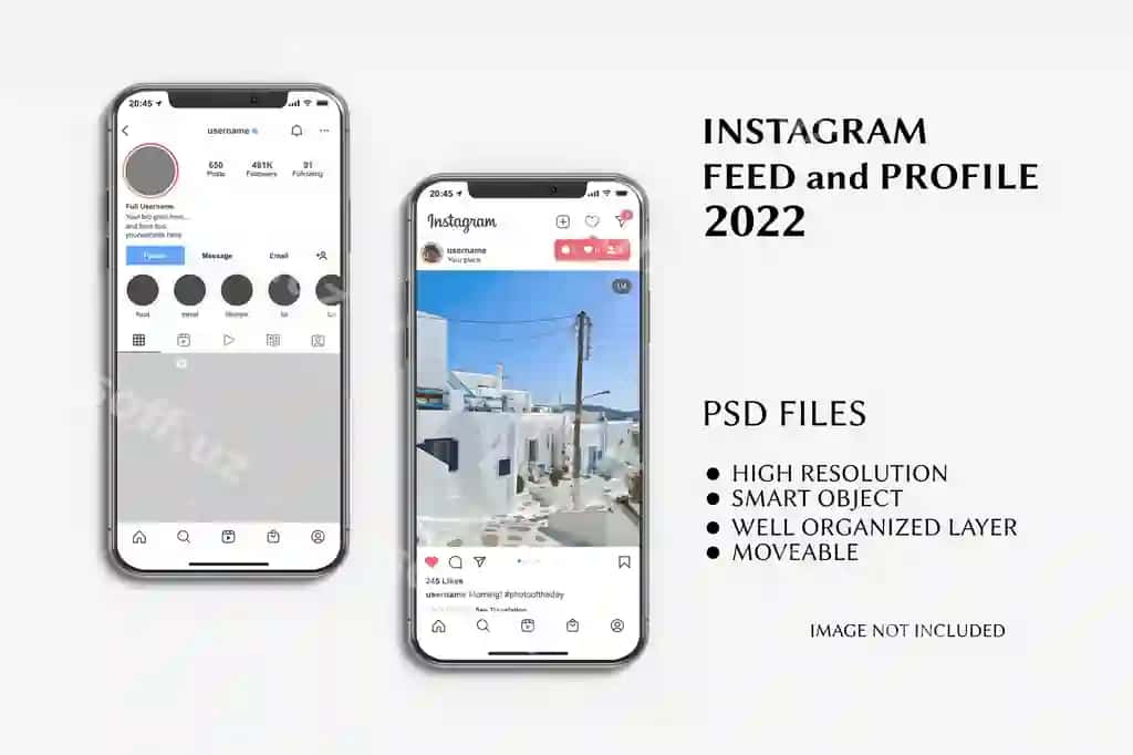 Haqiqiy smartfon maketi ijtimoiy media | Realistic smartphone mockup social media