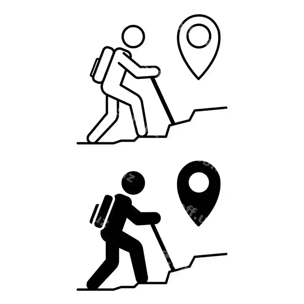 To'xtov ikonkalar | Hiking icons